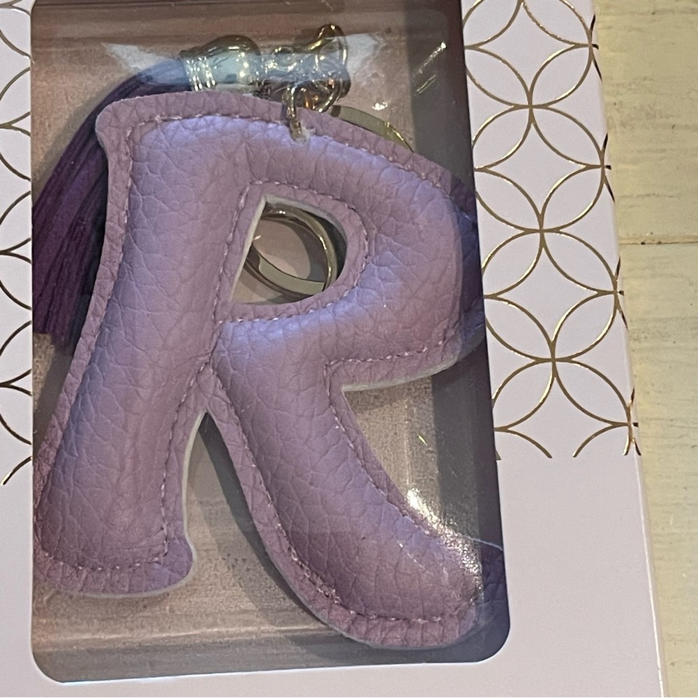 Monogram  R Keychain With Tassel - Picture 2 of 3